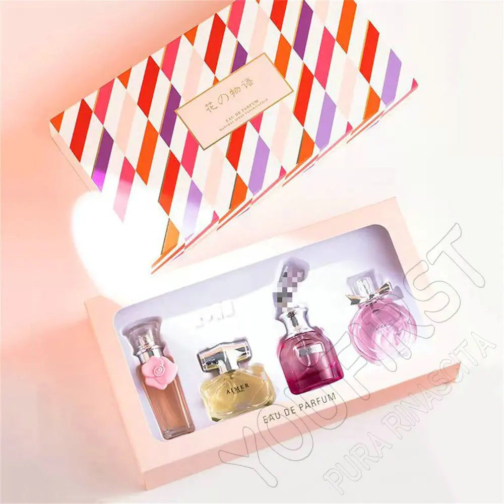 Classic Brand Perfume Women Eau de Parfum Femme 100ml Club De Nuit Perfumes Feminino Gift Box 4Pcs Set Floral Fruity Scent Spray