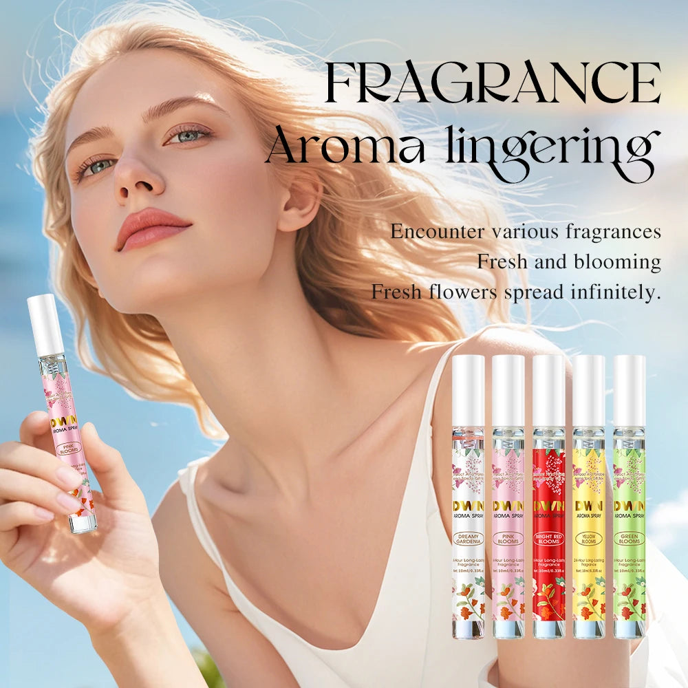 5 Piece Flower Perfume Gift Set, Long Lasting Elegant Charming Fragrance Spray For Women And Men, Romantic Pheromones 10ml