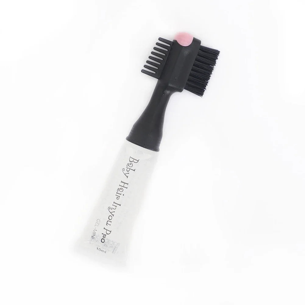 Edge Brush with Gel Dispenser Double Sided Edge Control Hair Comb Brushes for Women Girls Natural Styling Hair Edge Brushes Comb