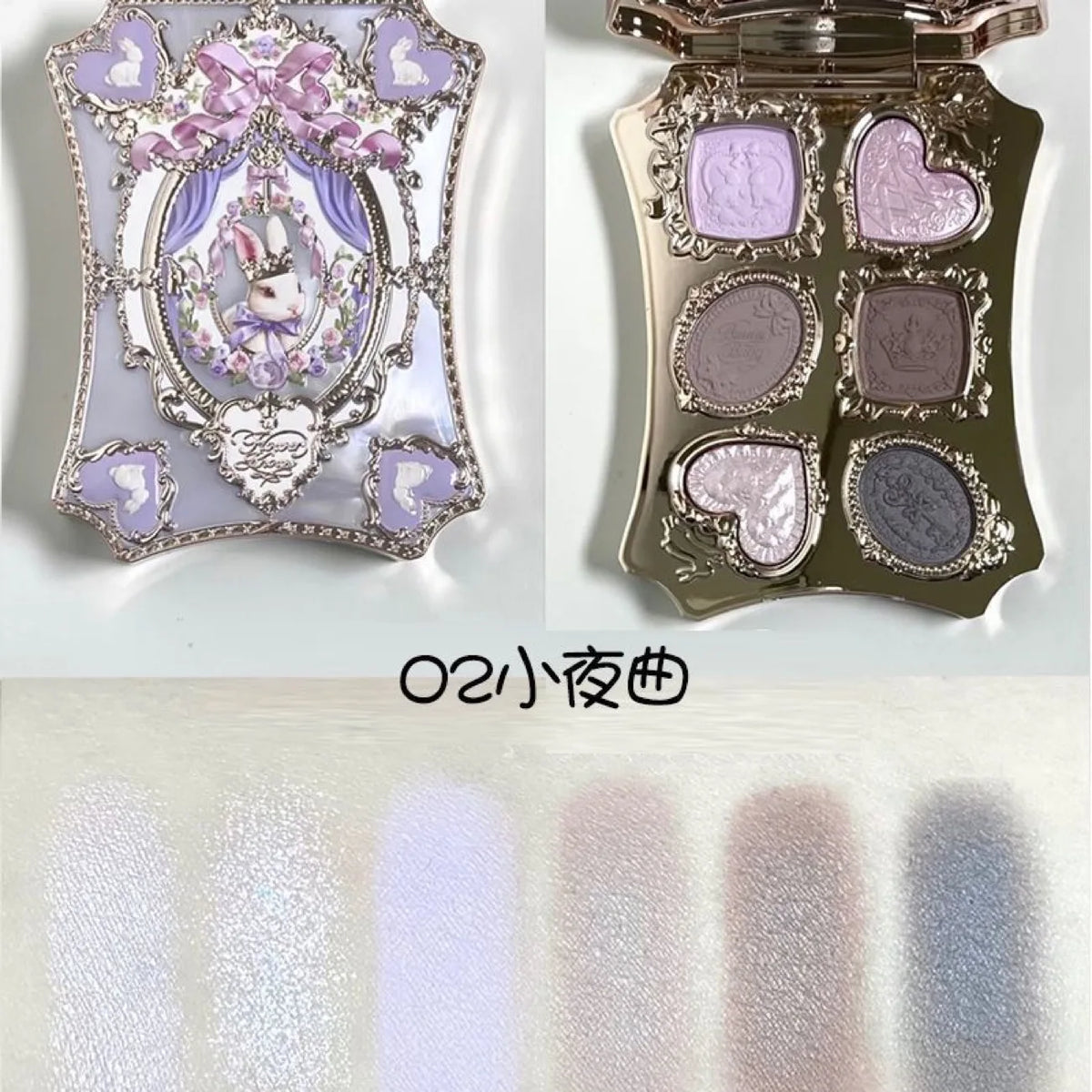 Flower Knows Moonlight Mermaid Eyeshadow Delicate Matte Glow Shimmer Chameleon Waterproof 5 Color Glitter Eye Shadow Palette