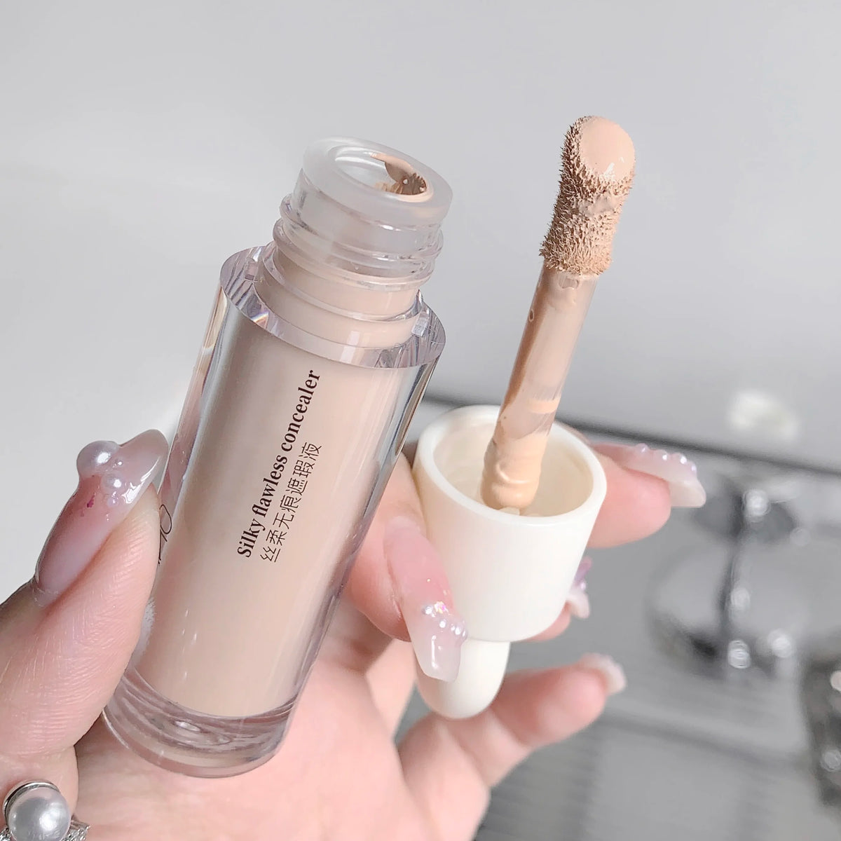 3 Colors Silky Concealer Cover Acne Marks Spots Dark Eye Circles Face Brightening Skin Whitening Concealer