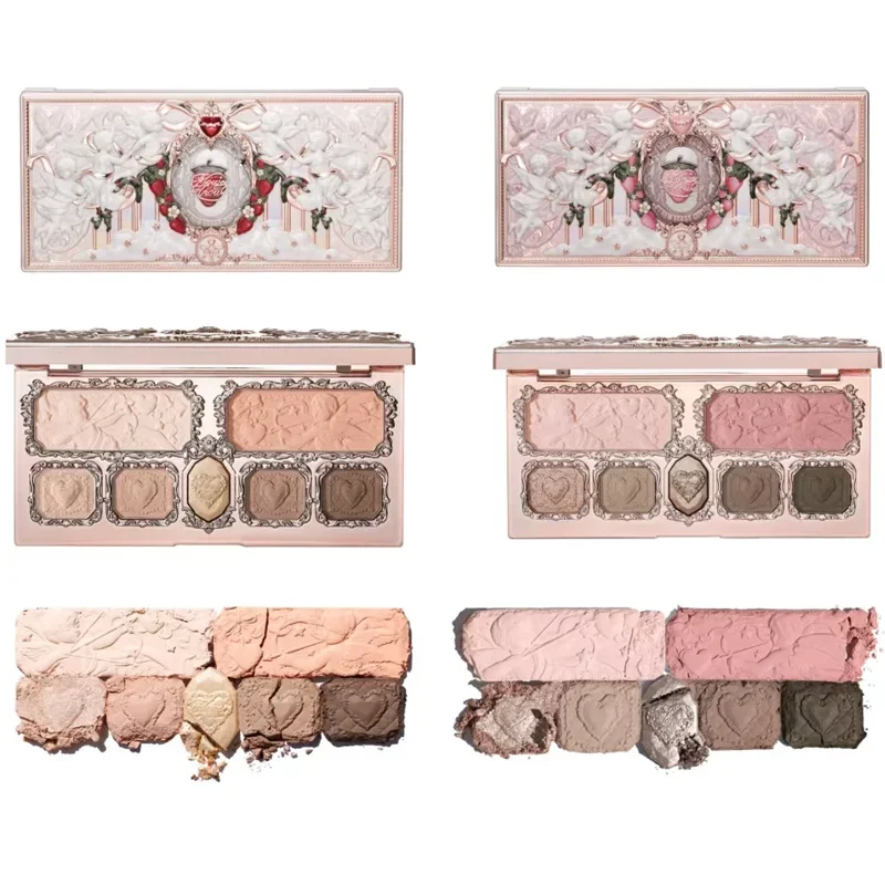 Flower Knows Moonlight Mermaid Eyeshadow Delicate Matte Glow Shimmer Chameleon Waterproof 5 Color Glitter Eye Shadow Palette