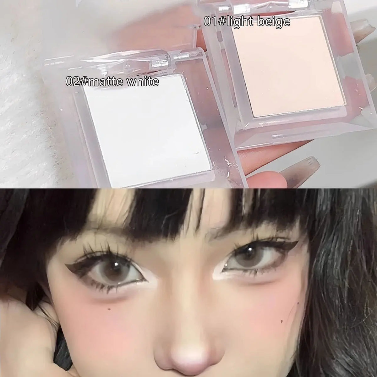 1Pcs Monochrome Matte Highlight Smoked Eye Shadow Plate Powder Is Delicate and Durable, Naturally Brightening Dopamine Eye Shado