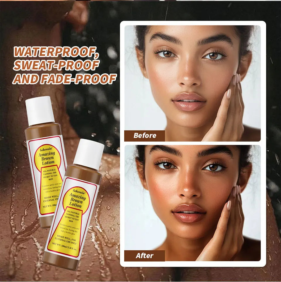 Self-tanning Lotion Waterproof Sweat Proof Colorfast Long-lasting Brown Skin Effect Coconut Flavor Gorgeous Tan Skin Lotion