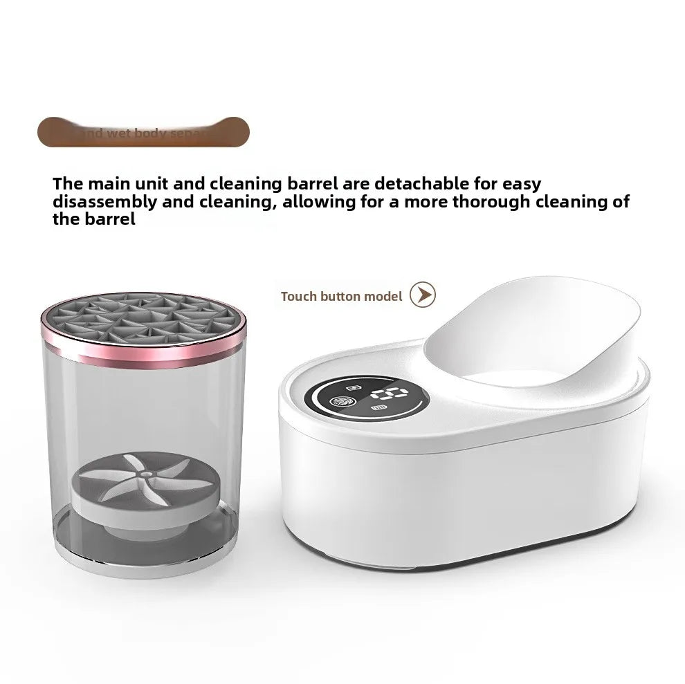Automatic Rotating Makeup Brush Cleaner Machine Fast Drying Electric  Rubber Collar Cosmetic Clean Tools