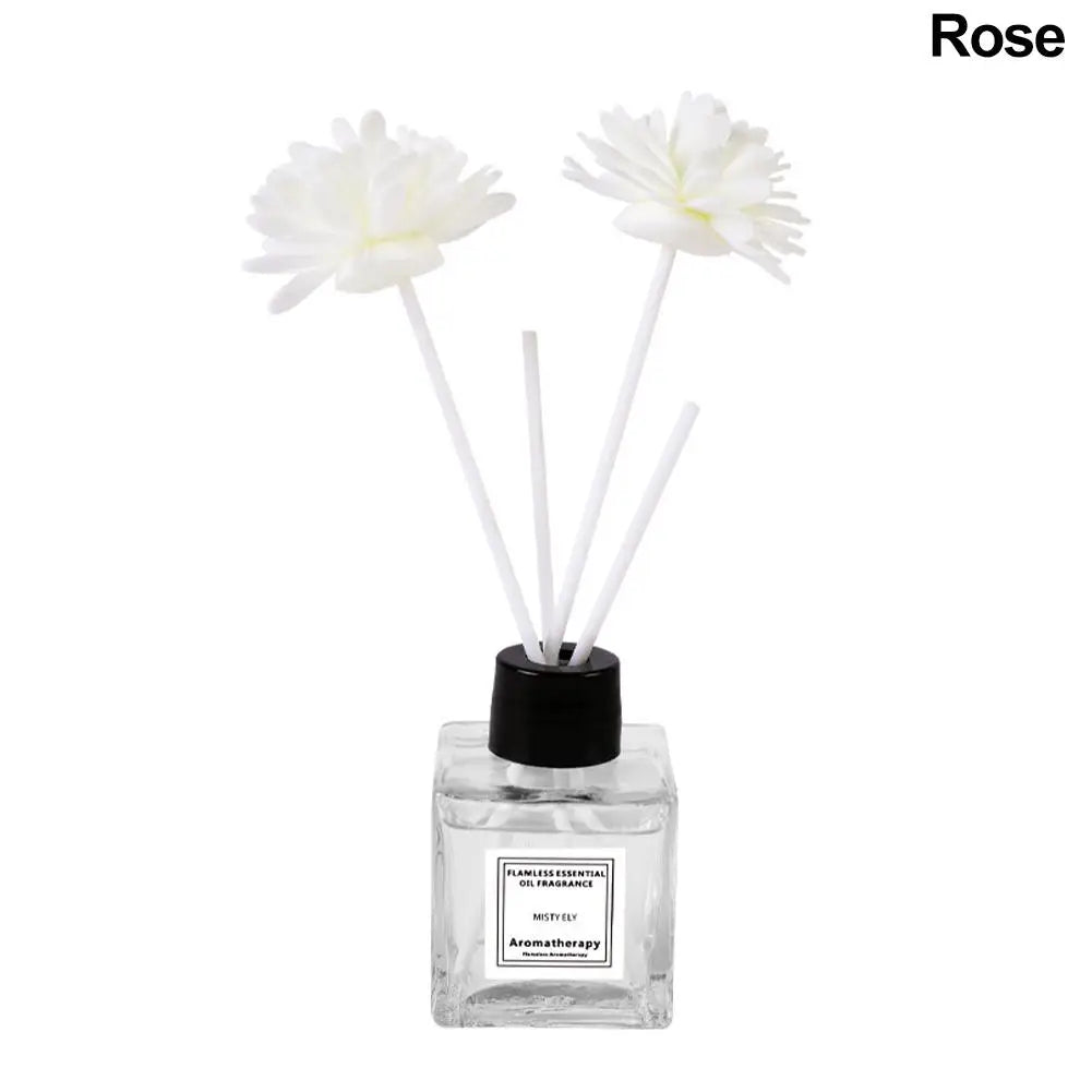 50ml Natural Essential Oil Air Freshener Flameless Home Fragrance Aromatherapy Oil with Reed Diffuser Stick Liquid Air Freshener
