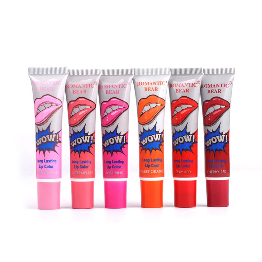 6 Colors Amazing Peel Off Liquid Lipstick Waterproof Long Lasting Lip Gloss Tint Moisturizing Tear Off Lip Stain Makeup Cosmetic