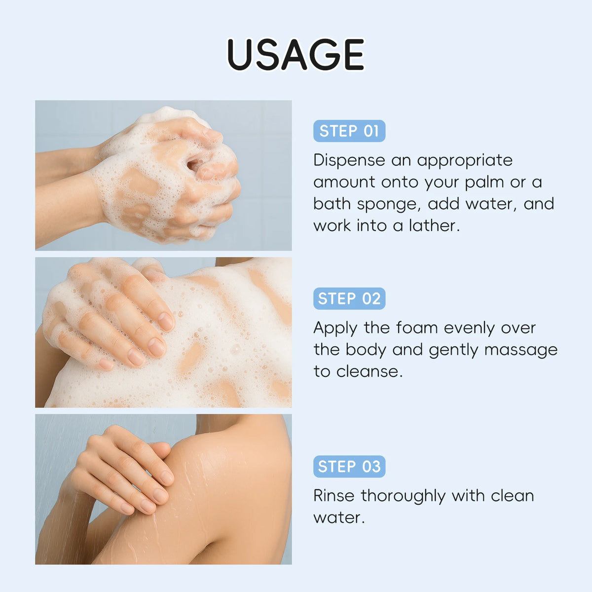 LAIKOU 400ml Milk Body Wash, Gentle Cleansing Long Lasting Moisturizing Milk Fragrance Shower Gel With Niacinamide & Shea Butter