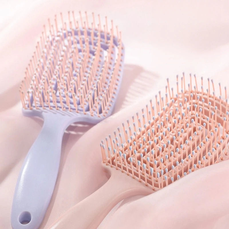 Women Salon Detangling Hair Brush Anti Static Scalp Exfoliating Massage Comb Wet Hair Styling Hairdressing Tool 1pc