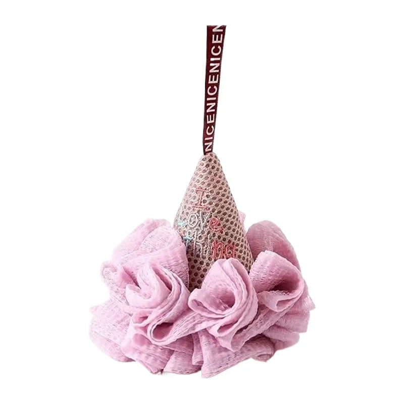 Men Women Bath Sponge Ice Cream Shape Exfoliating Loofah Body Scrubber Shower Cleaning Loofahs Bathroom Bathing Accessories