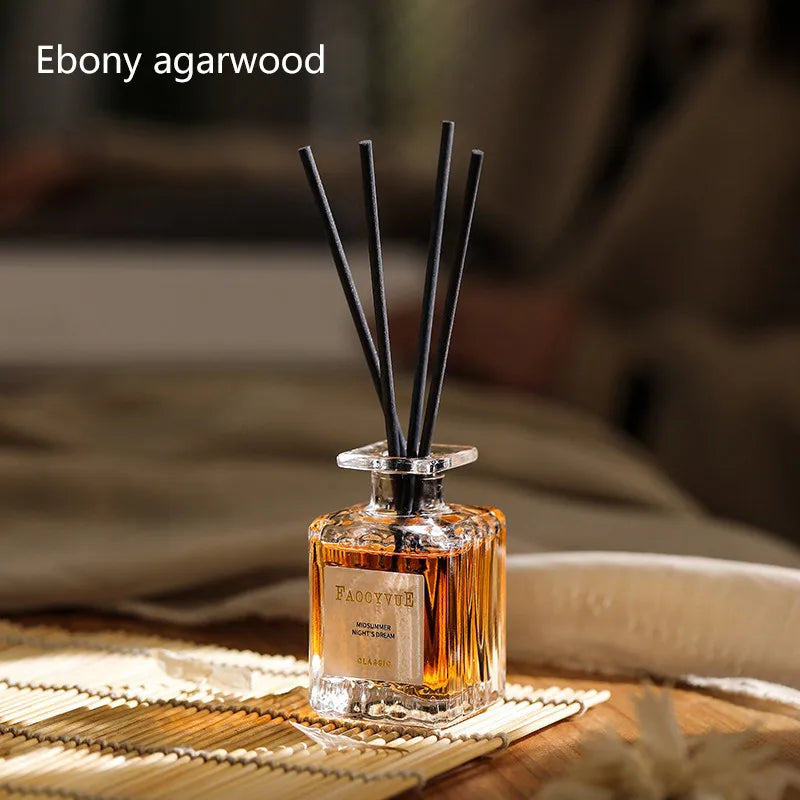 50ml Flameless Home Fragrance Room Flameless Freesia Jasmine Fragrance Oil with Reed Diffuser Stick Home Room Air Freshener Deco