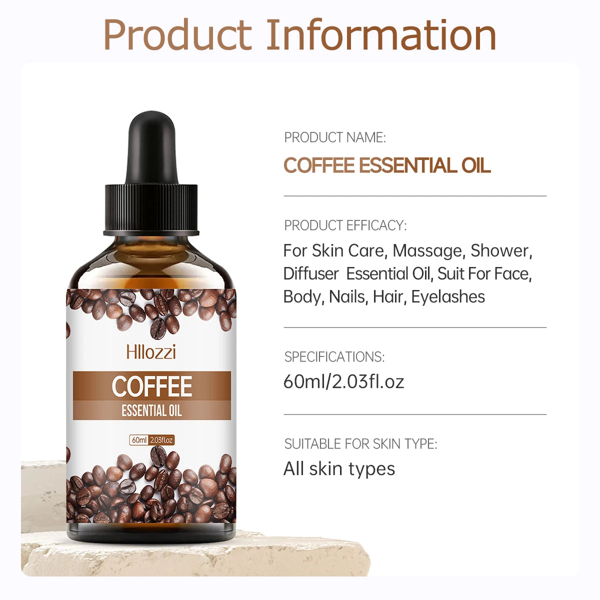 100ml/60ml/30ml Coffee Essential Oil Skin care essential oils Suitable for all skin types Long-lasting fragrance Aromatherapy