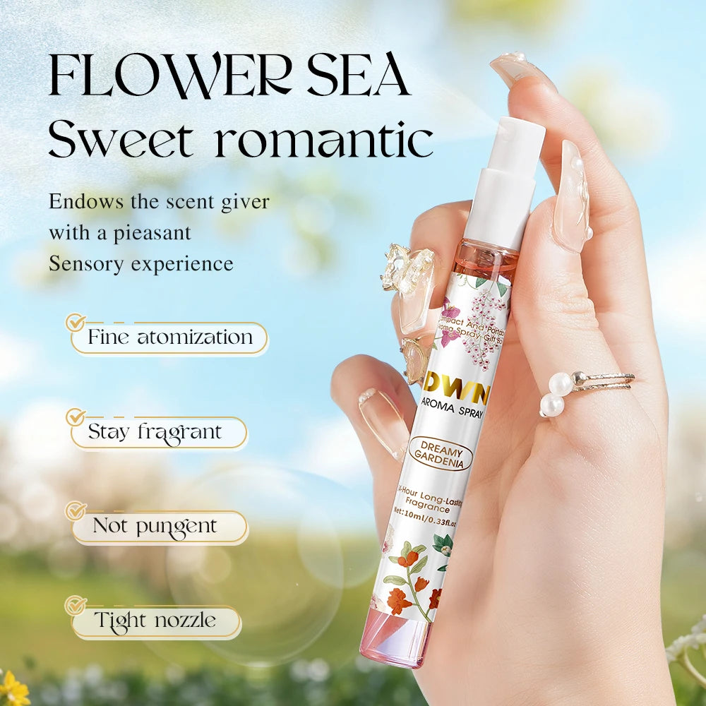5 Piece Flower Perfume Gift Set, Long Lasting Elegant Charming Fragrance Spray For Women And Men, Romantic Pheromones 10ml
