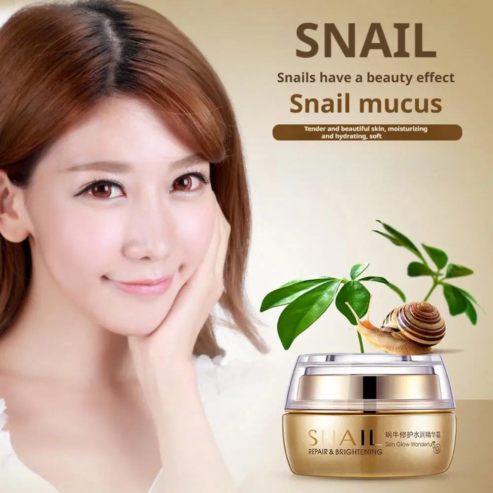 50g Snail Recovery Cream,Snail Mucin Facial Moisturizer for Hydrated, Supple Smooth-Feeling Skin, Lightweight Daily Face Cream