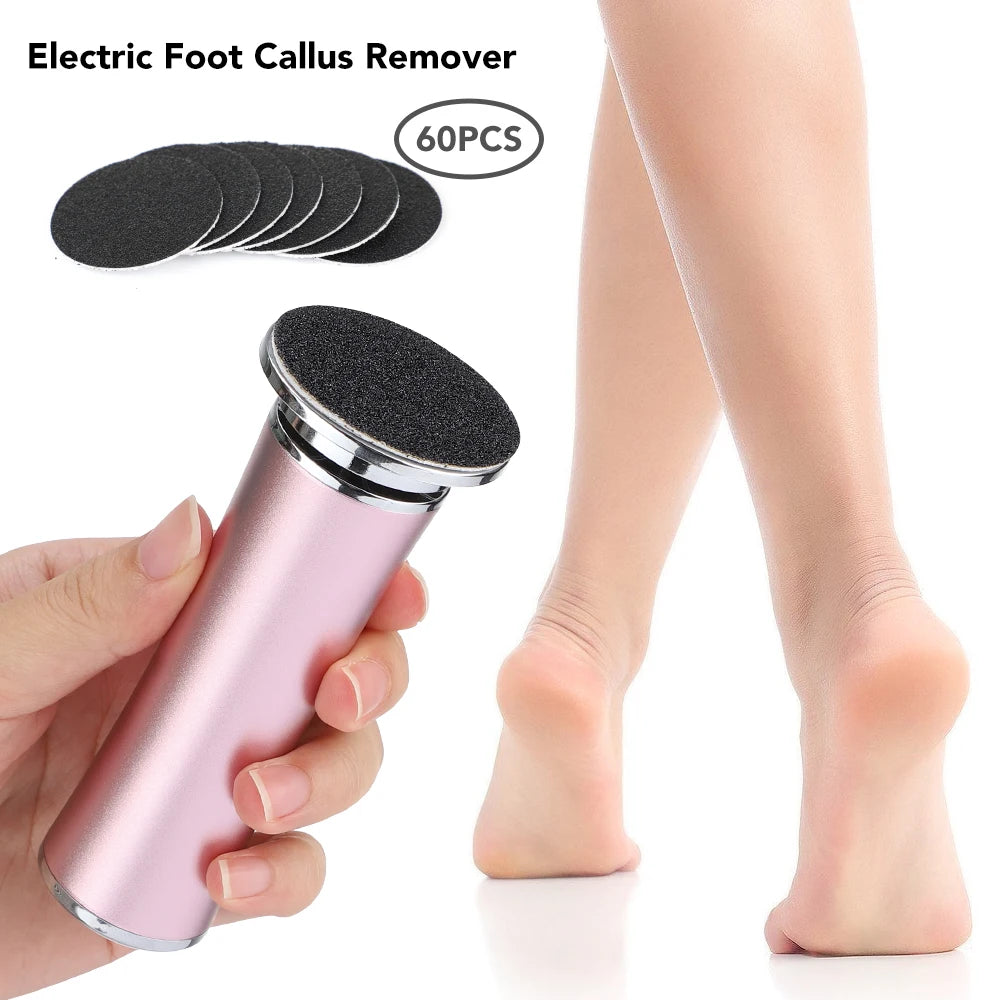 Electric Foot Callus Remover Foot Care File Heels Dead Skin Pedicure Tool Electronic Foot Grinder and Replacement Sandpaper