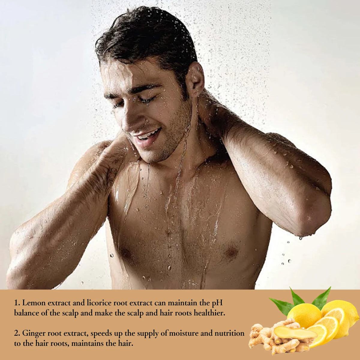 Hair Growth Shampoo for Men Root Activator Strengthening Moisturizing Gently Cleanse Repair Improve Volume Thinning Hair Shampoo