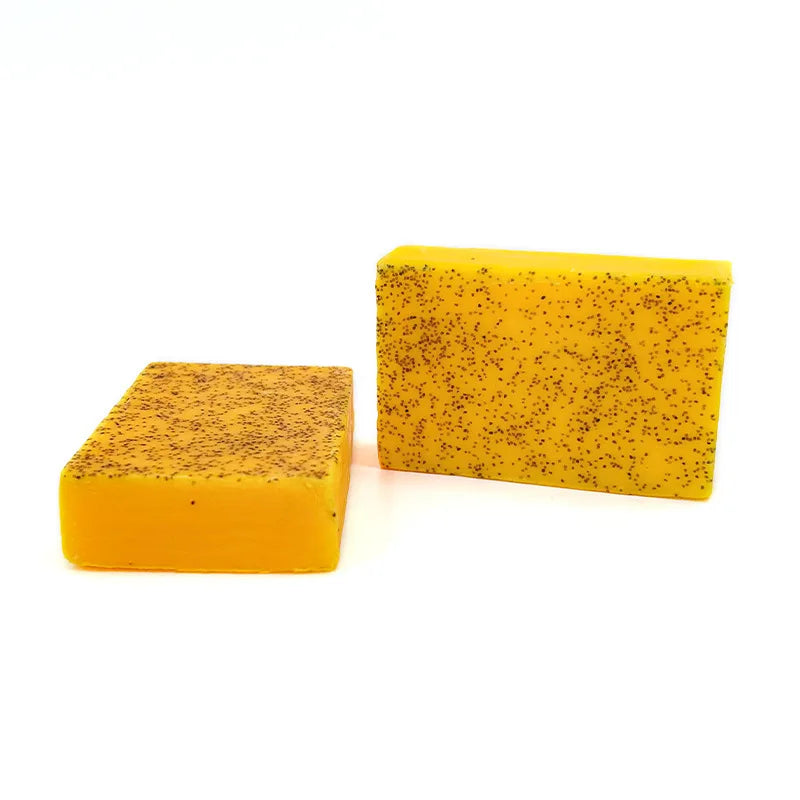 RDQCTQ 1pcs Turmeric Natural Bar Soap, Lemon Kojic Acid Soap, Shower and Facial Soap -No Harsh Ingredients 100g
