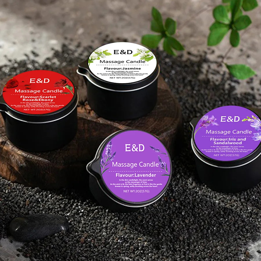 Massage Oil Candle, for Stress Relief and Skin Moisturizing, Scented Candles Aromatherapy SM Product Spa Essentials, Luxury Cand