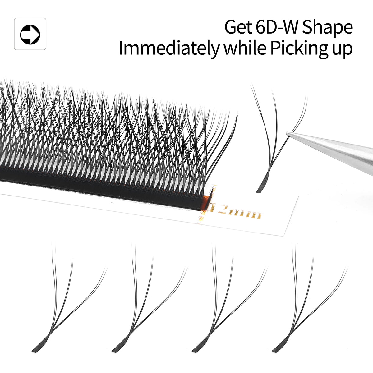 XIUSUZAKI W Shaped Lashes Bloom 2D 3D 4D 5D 6D 7D 8D Automatic Flowering Premade Fans Eyelashes Extensions YY Individual Lashes