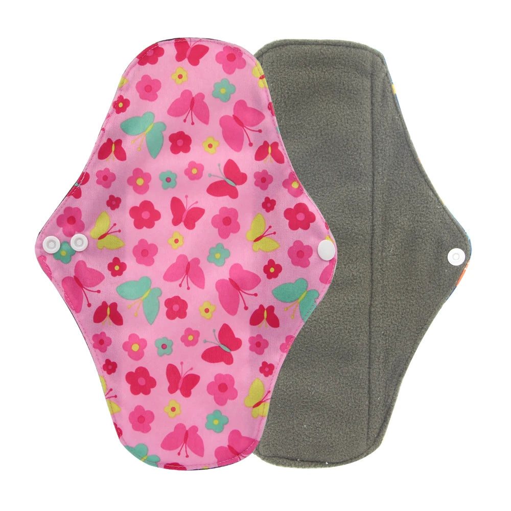 Reusable Organic Cotton Menstrual Pads Sanitary Napkins Washable Menstrual Sanitary Pad Women Cloth Menstrual Pad Period Pads