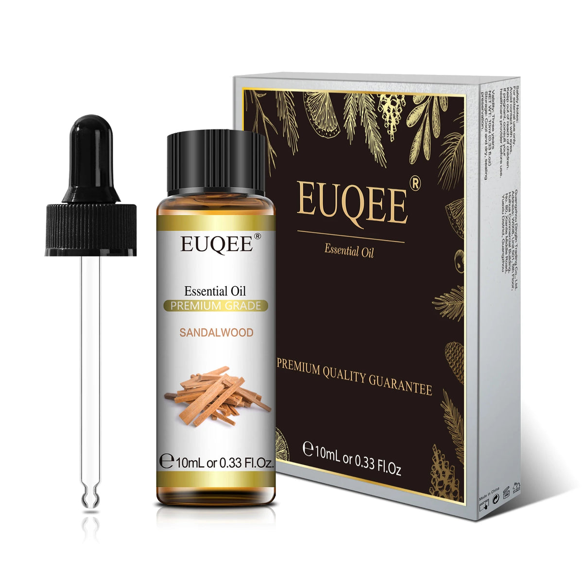 EUQEE 3PCS 10ml Pure Plant Essential Aromatherapy Oils Sandalwood Cedarwood Citronella Cinnamon Aroma for Humidifiers Diffusers