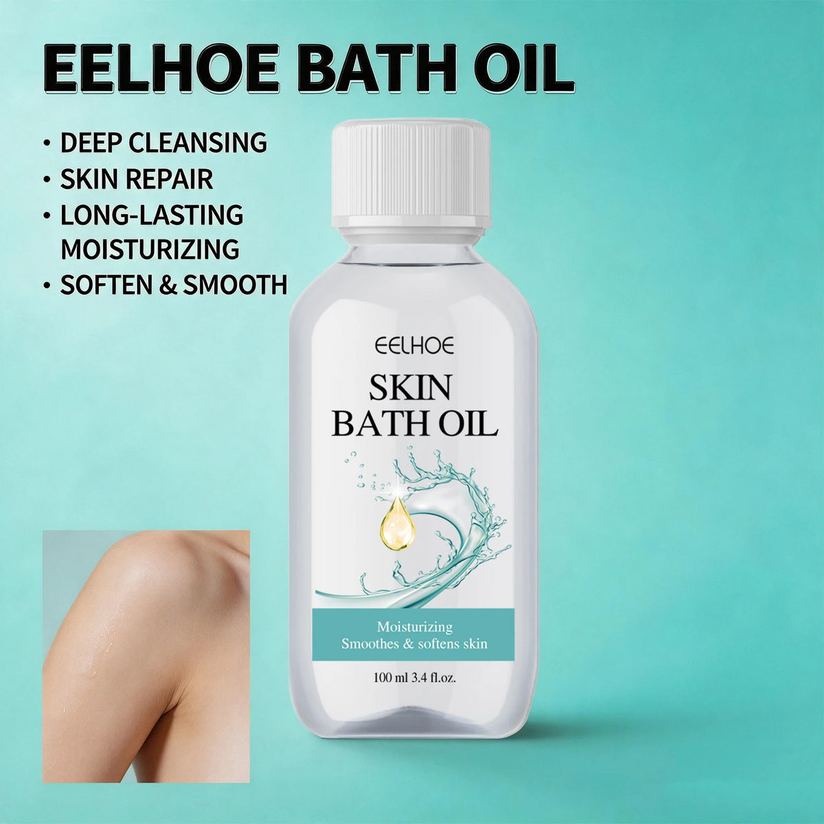 Skin Bath Oil 100ml Spa Moisturizing Bath Oil for Dry Rough Body Skin Hydrating Bubble Bath Moisturizing Nourishing Body Oil ﻿