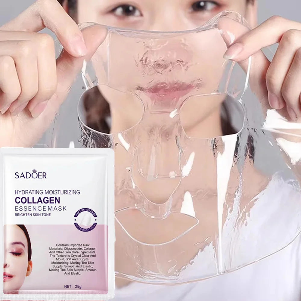 Collagen Anti Wrinkle Facial Mask Anti Aging Fade Fine Lines Firm Skin Moisturizing Brightening Smooth SkinCare Korean Cosmetics