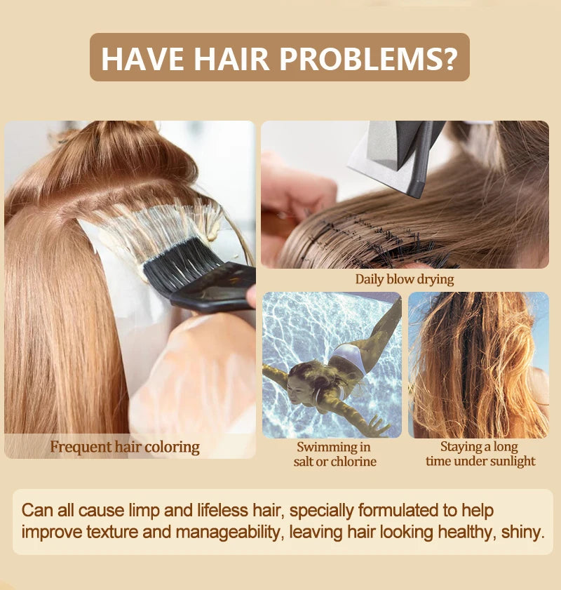 PURC 5s Magical Hair Mask Keratin Treatment Quick Smoothing Perm,Frizz Dry Damage Repairing Cream Restore Soft Masks Hair Care