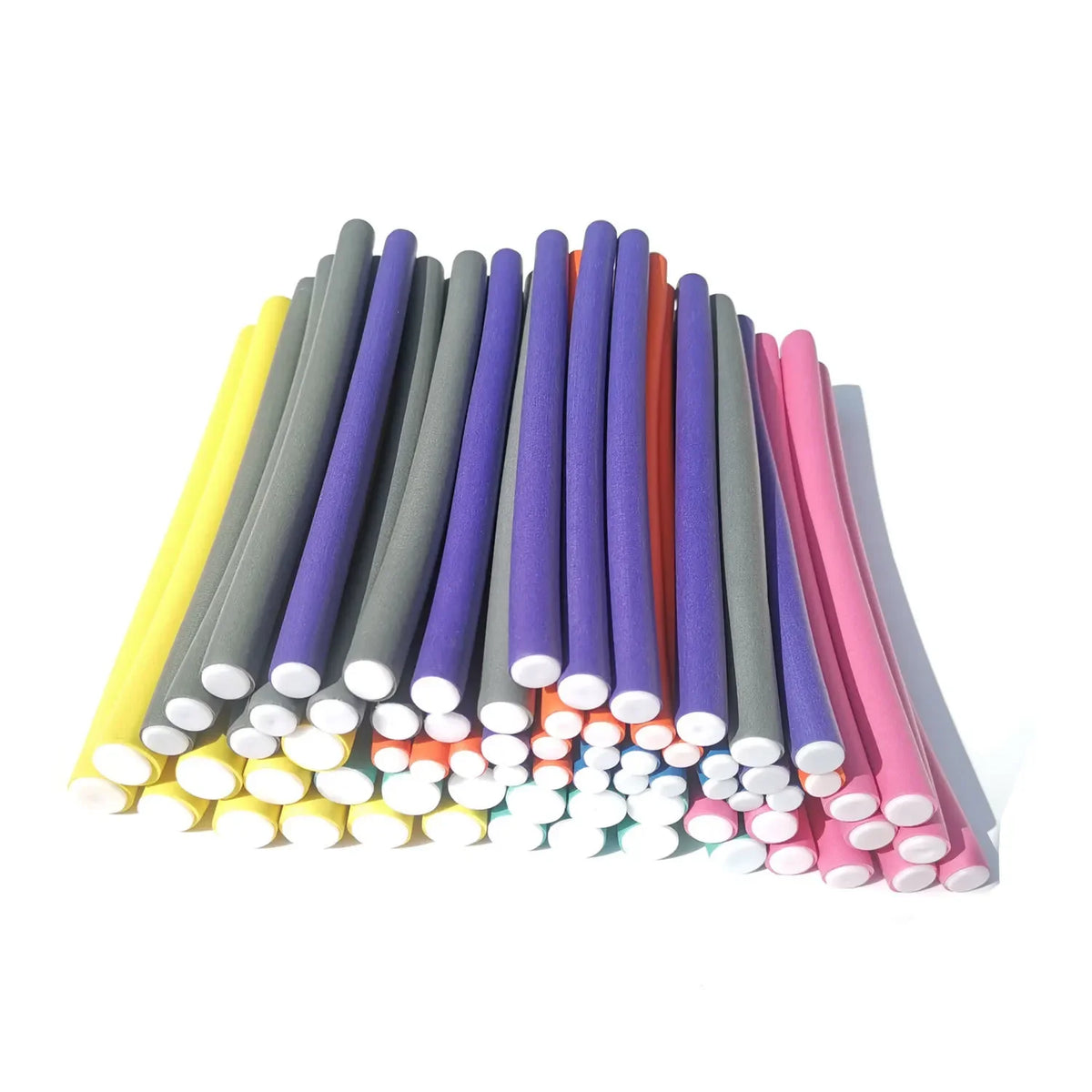 10pcs Flexible Hair Curling Rod Soft  Heatess Hair Curler Makers Foam Bendy Twist Curls Flexi No Heat Rollers Styling Tools