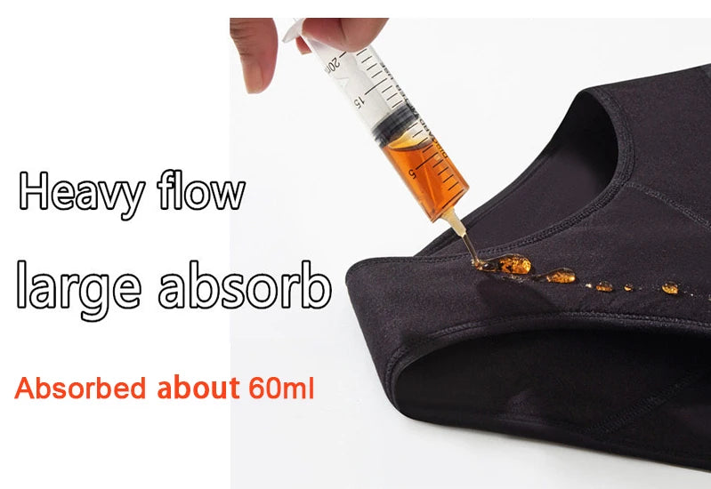 4-Layer Absorbent Leakproof Menstrual Panties For Women Period Heavy Flow Physiological Pants Plus Size Cotton Postpartum Briefs