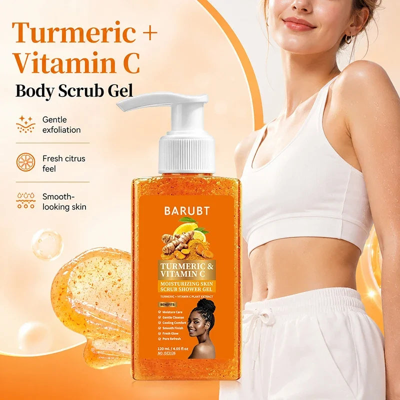 Vitamin C Brightening Body Wash Exfoliating Shower Gel Aloe Vera Moisturizing Skin Polish Gentle Deep Cleansing Daily Skincare