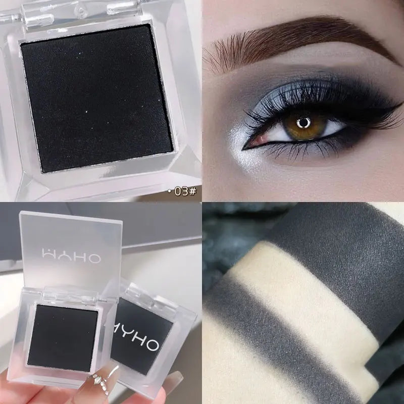 1Pcs Monochrome Matte Highlight Smoked Eye Shadow Plate Powder Is Delicate and Durable, Naturally Brightening Dopamine Eye Shado