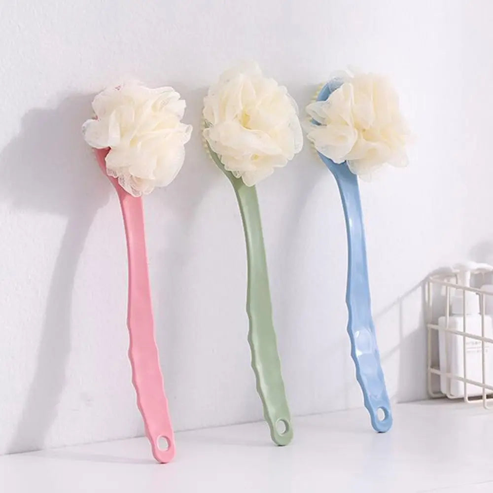 Gentle Long Spa Handle Shower Body Brush Back Scrubber Anti Slip with Hanging Hole for Body