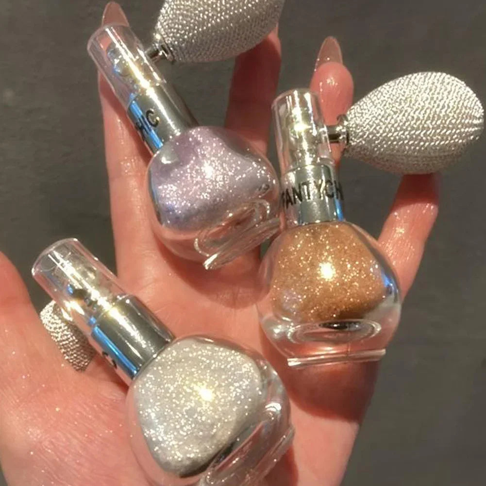 High Gloss Body Diamond Shimmering Spray Powder Highlight Powder Makeup Suitable for Facial and Body Skin Hair Clothes Cosmetics