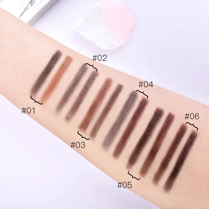 2Color Eyeshadow Powder Makeup Black Brown Coffee Waterproof Eyebrow Powder Eye Shadow Eye Brow Palette with Brush Eyebrow Cream