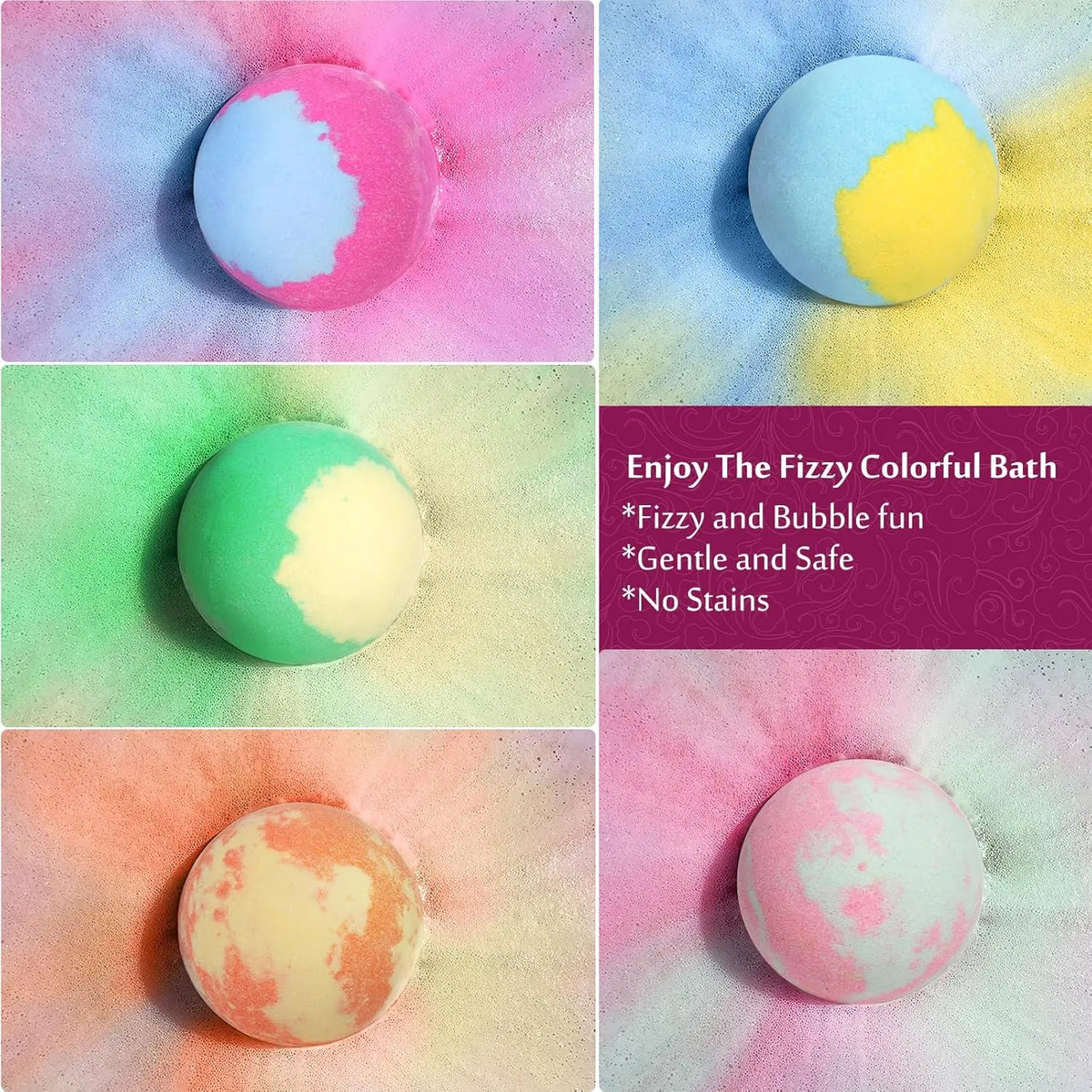 1/4/6/12pcs Bath Bombs Set with Surprise Toys Inside Natural Organic Bubble Bath Fizzies Balls Gift for Holiday Gift Set