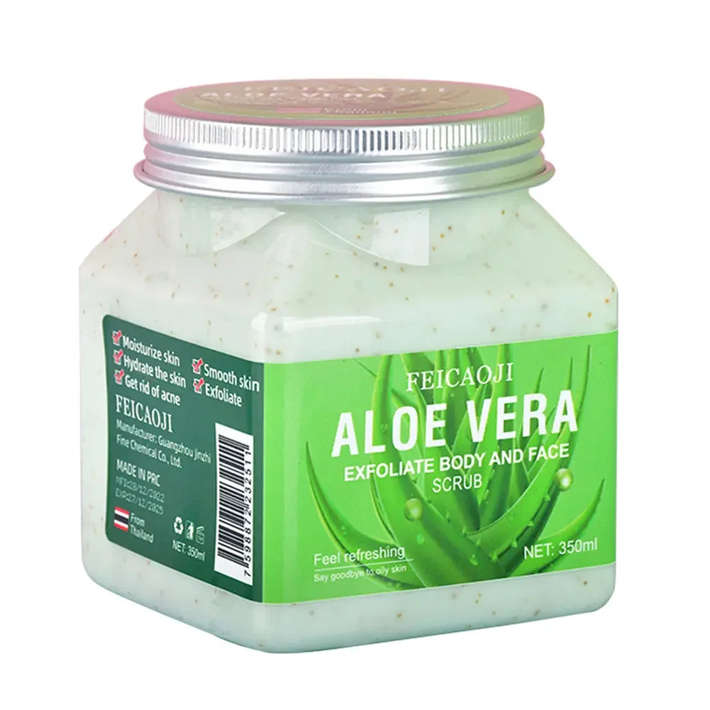 350ml Big Bottle Body Skin Scrub Deep Cleansing Face Exfoliating Hydrating Scrub Fruit Scented Mud Exfoliating Gel Body Lotion