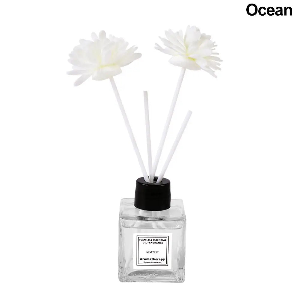 50ml Natural Essential Oil Air Freshener Flameless Home Fragrance Aromatherapy Oil with Reed Diffuser Stick Liquid Air Freshener