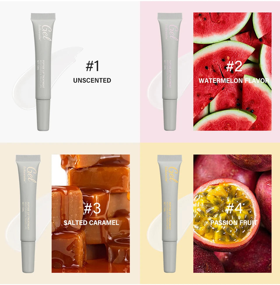 10ml Moisturizing Peptide Lip Treatment Lip Mask Gel Remove Dead Skin Lipstick Base Lip Cream Lip Care Mask Reduce Lip Lines