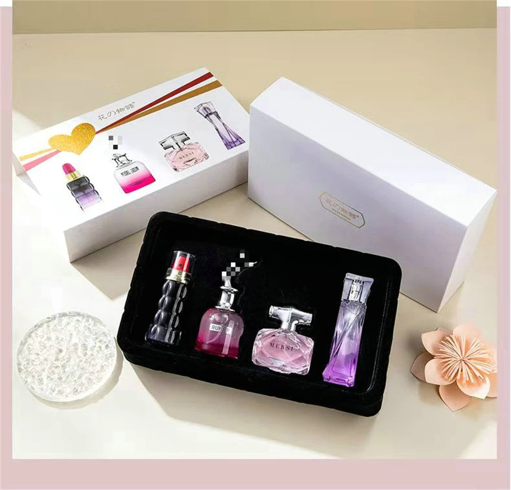 Classic Brand Perfume Women Eau de Parfums Dames 90ml Feminino Perfumes De Mujer Originales Gift Box 4Pcs Set Floral Scent Spray