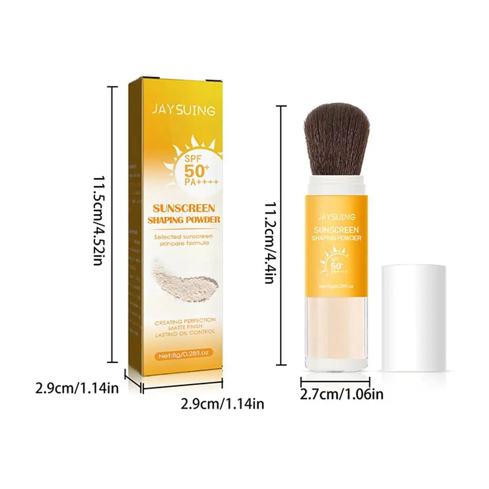 Sunscreen Loose Powder SPF50 Invisible Pore Oil Control Waterproof Long Lasting Solar Blocker Concealer Sunscreen Shaping Powde'