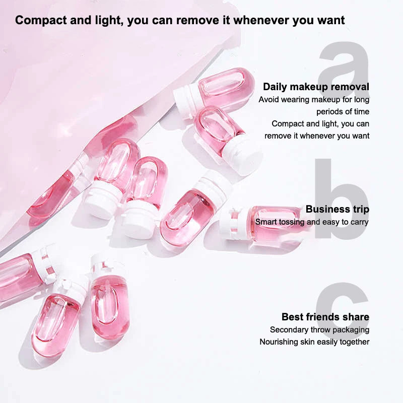 「7/10/30Pcs Cleansing Oil Camellia Secondary Facial Cleanser Deep Gentle Cleansing Travel Portable Single Makeup Remover Oil」