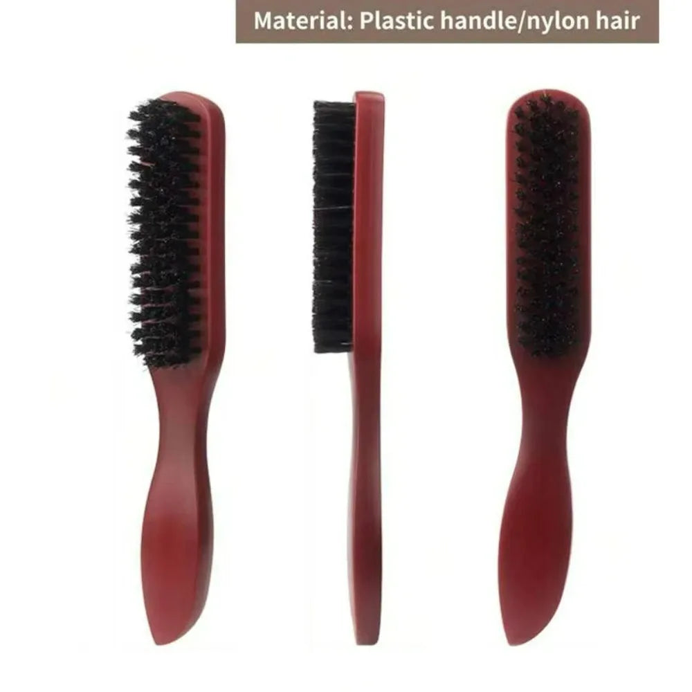 Boar Bristle Hair Brush (Unisex) - Fragrance-Free Professional Barber Styling Bristle Brush, Suitable for Thick/Fine Hair