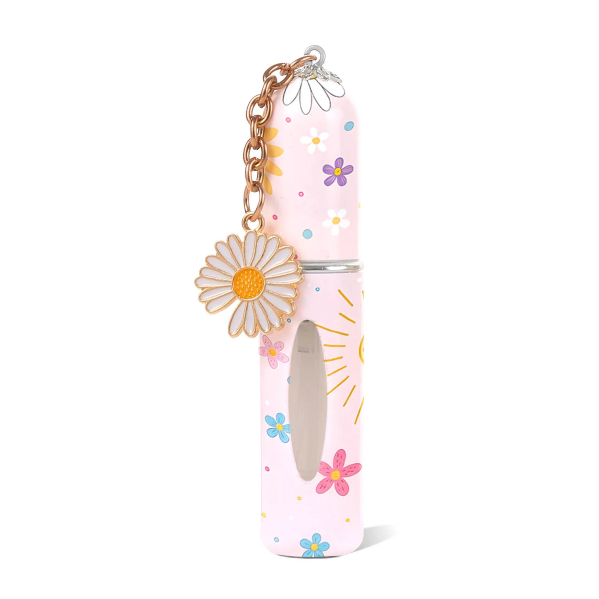New 5ml Refillable Spray Bottle Mini Flower Pattern Refillable Perfume Bottle with Pendant Empty Cosmetic Containers Cute