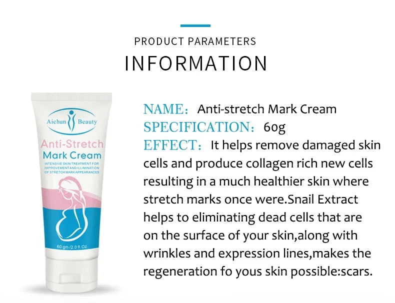 Snail Removes Stretch Mark Cream To Remove Postpartum Obesity Pregnant Women Repair Anti-Aging Anti-Winkles Firming Body Cream