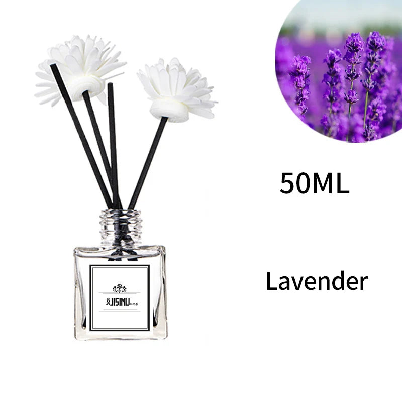 50ml Flameless Home Fragrance Room Perfume Liquid Air Freshener Reed Diffuser Home Decor Square Bottle Aromatherapy Diffuser