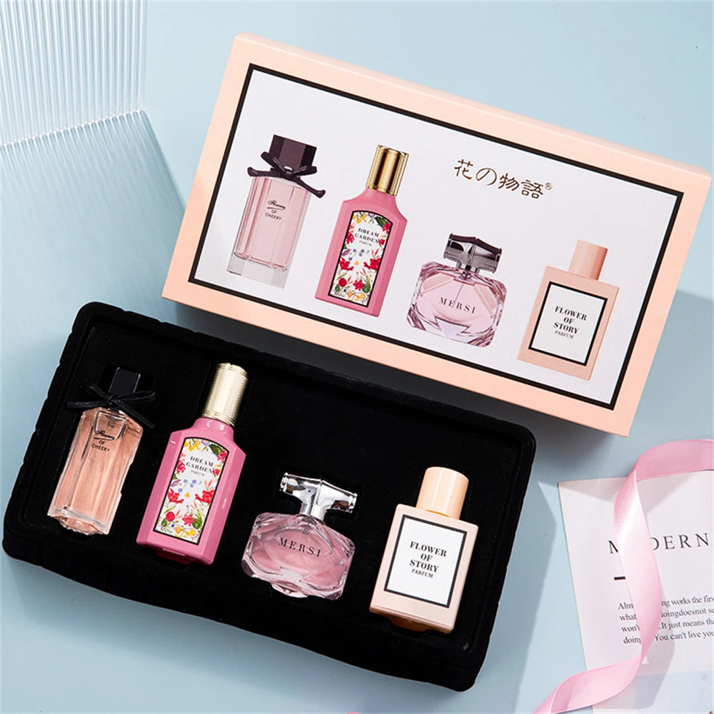 Brand Perfume Women Gift Box Four Piece Set Plant Floral Scent Pheromone Lasting Fragrance Exudes Feminine Charm духи женские