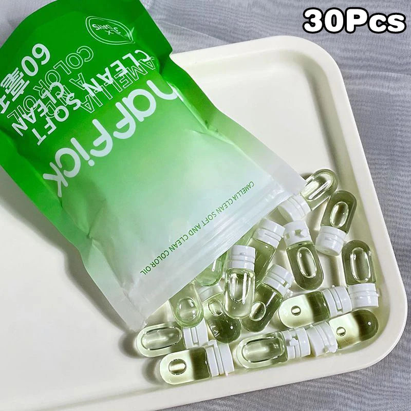 「7/10/30Pcs Cleansing Oil Camellia Secondary Facial Cleanser Deep Gentle Cleansing Travel Portable Single Makeup Remover Oil」