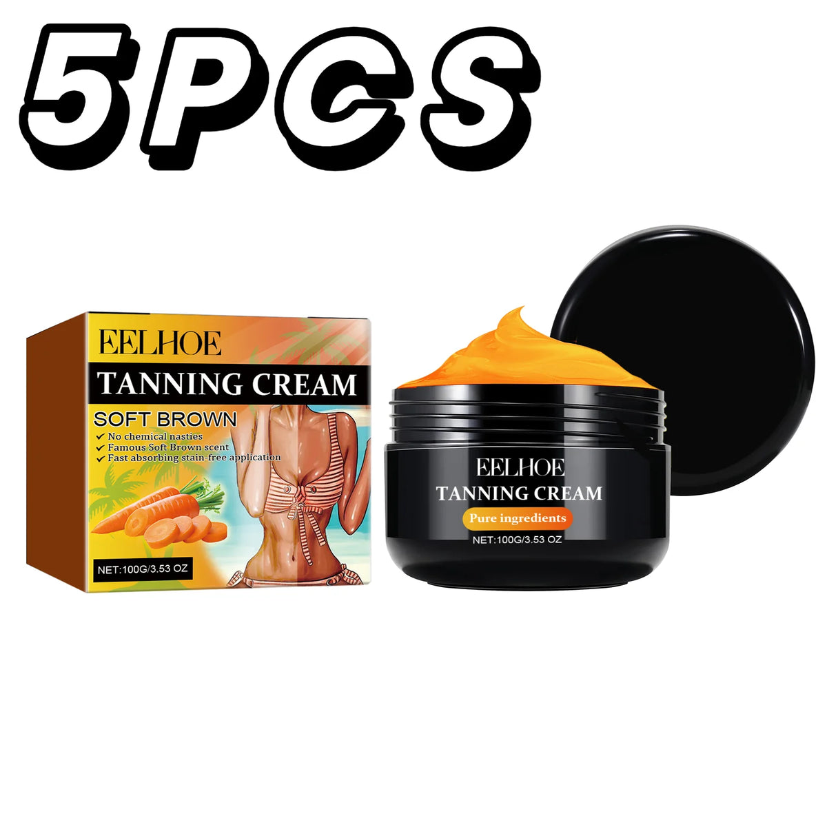 Instant Self-Tanning Lotion Black Brown Self Tanner for Face Body Lasting Glow Body Bronzer Even Skin Tone Bronzing Lotion