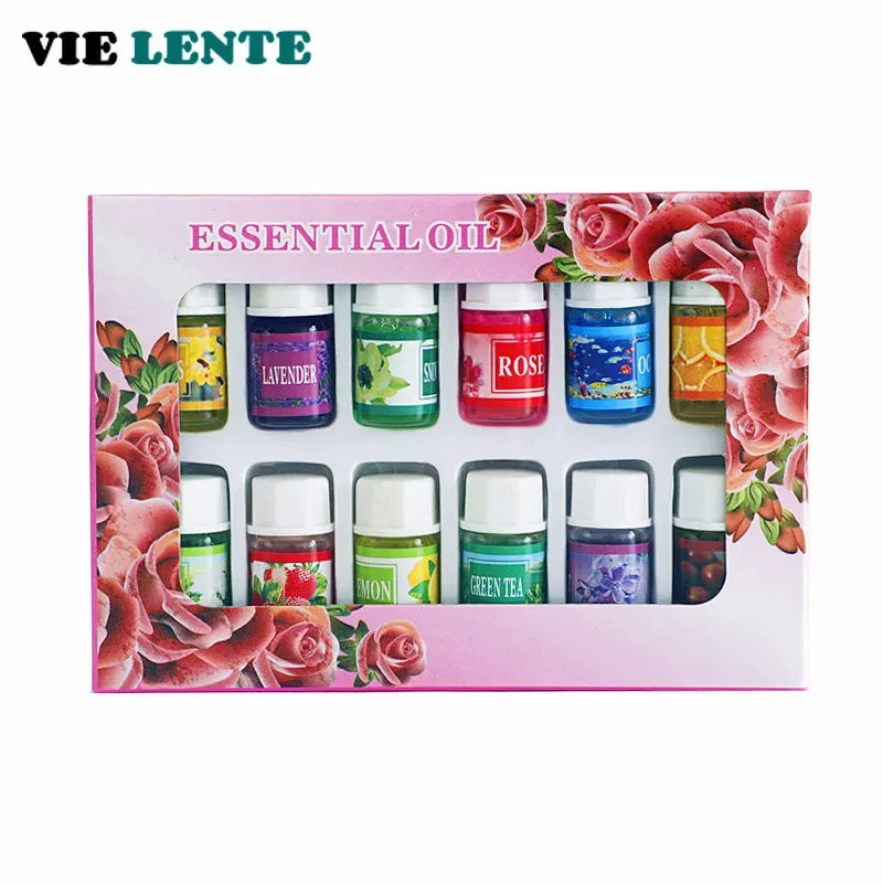 12PCS 3ML Air Freshener Natural Plant Aromatherapy Essential Oil Air Conditioning Perfume Aroma Diffuser Fragrance Humidifier